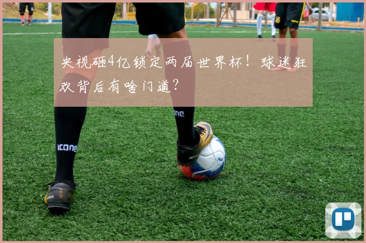 央视砸4亿锁定两届世界杯!球迷狂欢背后有啥门道?